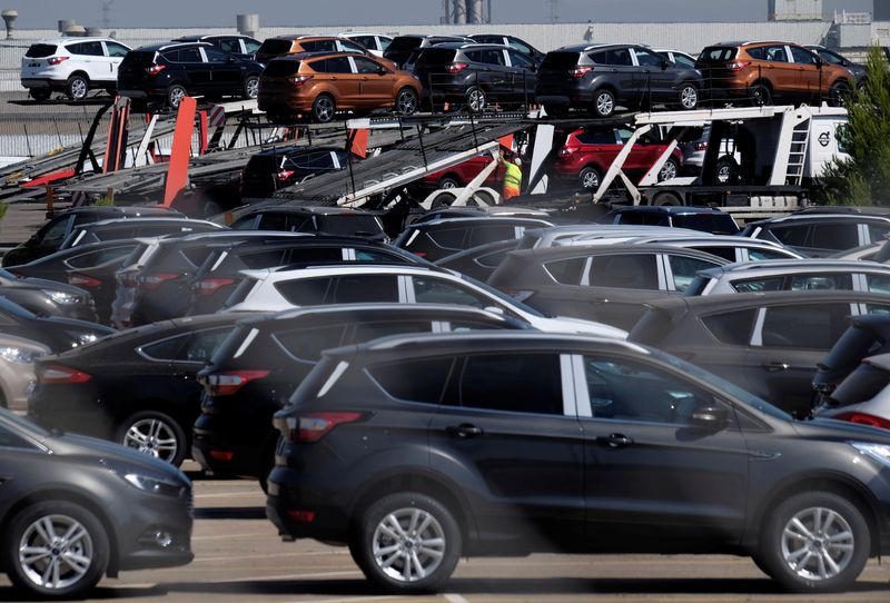FILE PHOTO: Cars are pictured at the Ford factory in Almussafes near Valencia, Spain June 15, 2018. REUTERS/Heino Kalis/File Photo