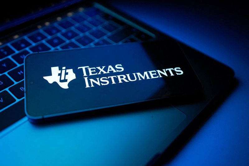 A Texas Instruments logo appears in this illustration taken August 25, 2025. REUTERS/Dado Ruvic/Illustration
