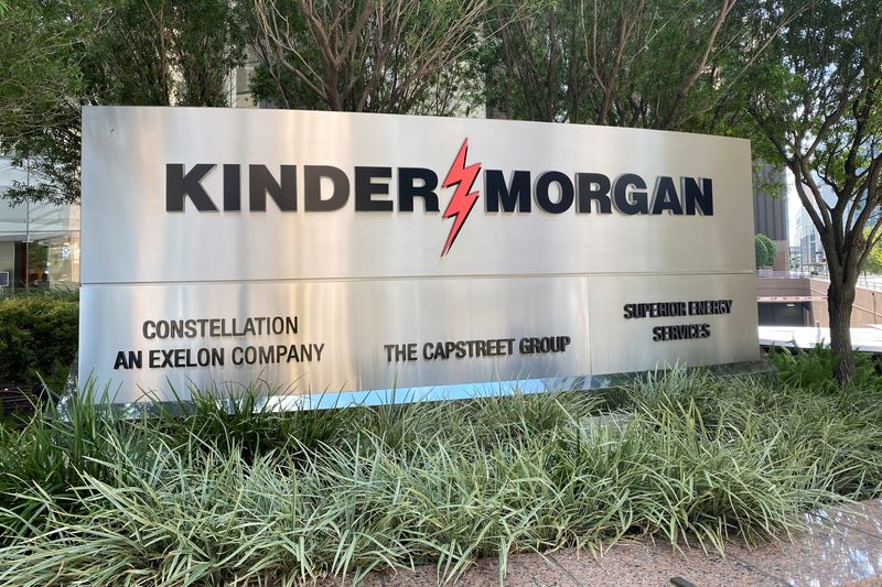 The headquarters of U.S. energy exporter and pipeline operator Kinder Morgan Inc. is seen in Houston, Texas, U.S. September 27, 2020.  REUTERS/Gary McWilliams