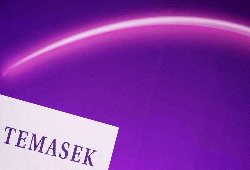 FILE PHOTO: A Temasek signage is pictured at their annual Temasek Review in Singapore July 11, 2023. REUTERS/Edgar Su/File Photo
