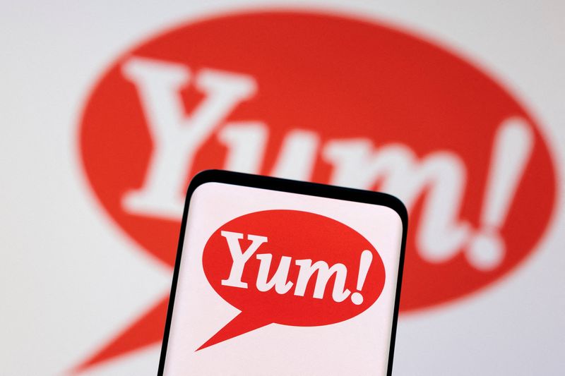 FILE PHOTO: Yum Brands logo is seen displayed in this illustration taken, May 3, 2022. REUTERS/Dado Ruvic/Illustration/File Photo