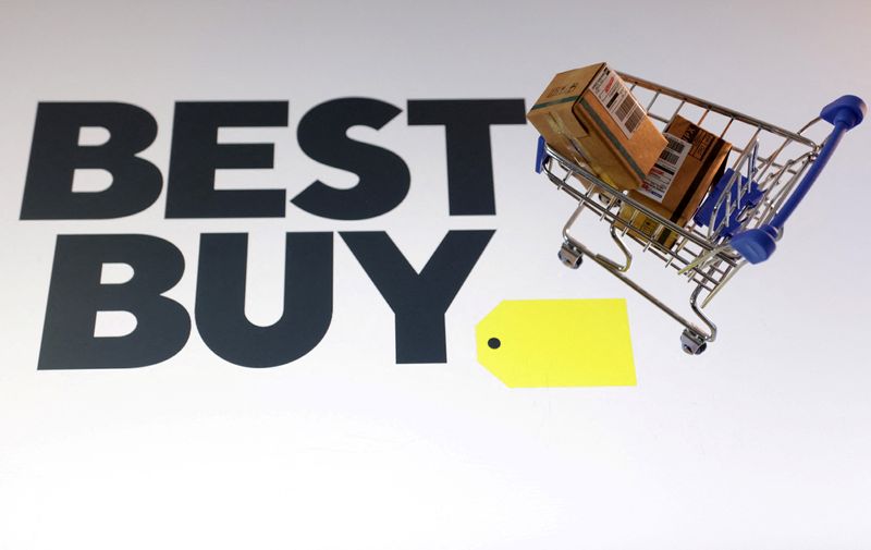 Best Buy logo is seen in this illustration taken, February 11, 2025. REUTERS/Dado Ruvic/Illustration
