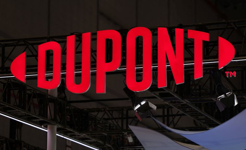 A logo of Dupont at the company’s booth at the 8th China International Import Expo (CIIE) in Shanghai, China, November 6, 2025.REUTERS/Maxim Shemetov