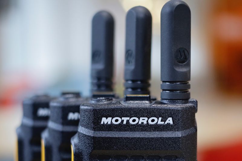 Motorloa SL1600 two way radio walkie-talkies.      REUTERS/Kevin Coombs