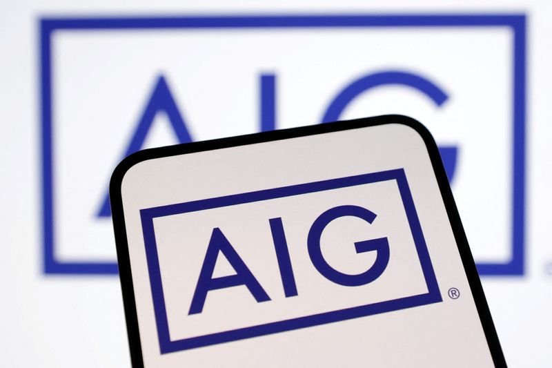 The AIG logo is seen in this illustration taken on January 29, 2025. REUTERS/Dado Ruvic/Illustration