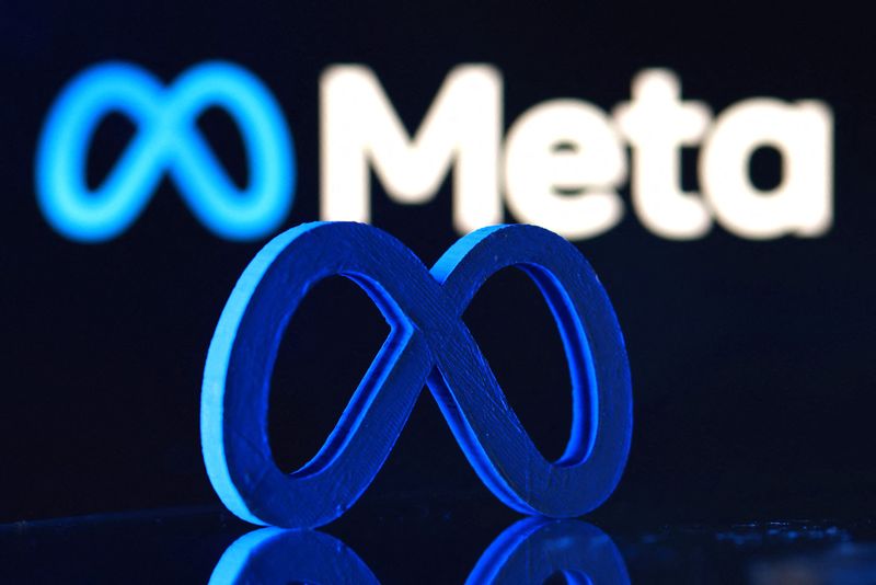 A 3D-printed Meta logo is seen in this illustration taken July 20, 2026. REUTERS/Dado Ruvic/Illustration