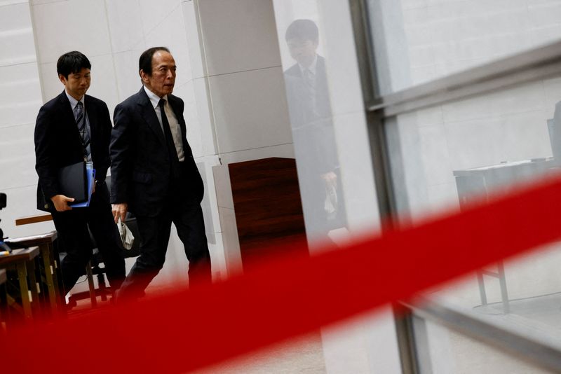 FILE PHOTO: Bank of Japan Governor Kazuo Ueda attends a press conference after a policy meeting at BOJ headquarters, in Tokyo, Japan, July 31, 2026. REUTERS/Manami Yamada/File Photo
