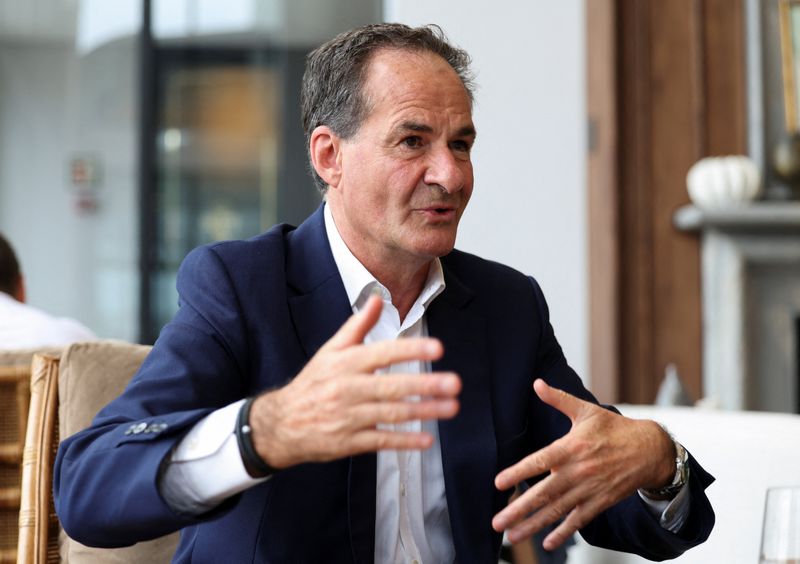 Brain Menell, CEO of TechMet Limited, speaks to Reuters on the sidelines of the Investing in African Mining Indaba conference, in Cape Town, South Africa, February 9, 2026. REUTERS/Esa Alexander