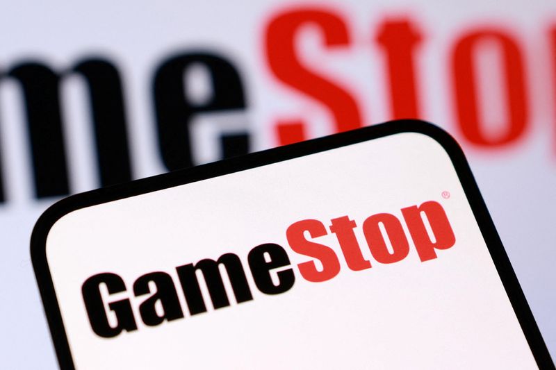 GameStop logo is seen in this illustration taken September 9, 2025. REUTERS/Dado Ruvic/Illustration