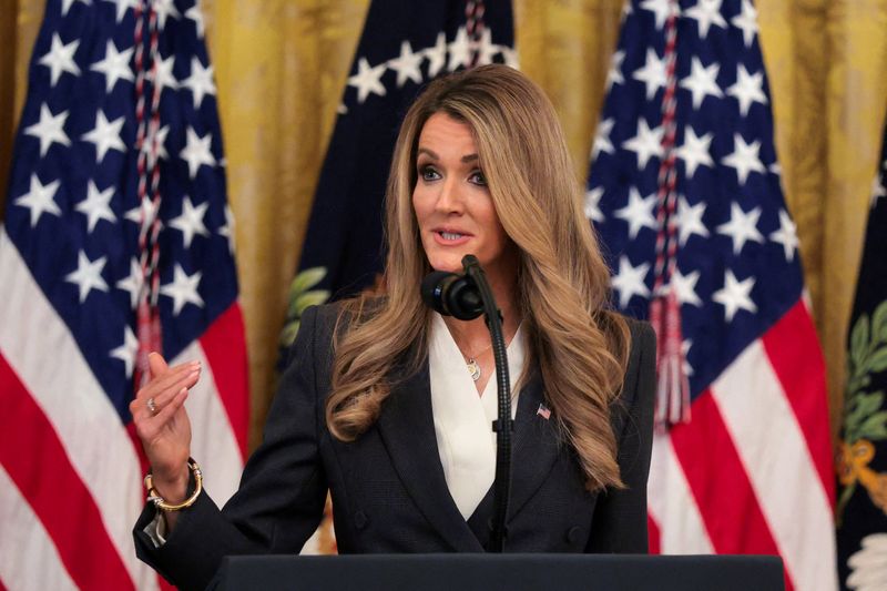 FILE PHOTO: U.S. Small Business Administrator Kelly Loeffler speaks during a Small Business Summit in the East Room at the White House in Washington, D.C., U.S., May 4, 2026. REUTERS/Kylie Cooper/File Photo