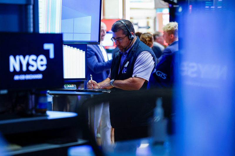 A trader works on the floor of the New York Stock Exchange (NYSE) in New York City, U.S., August 7, 2026. REUTERS/Jeenah Moon