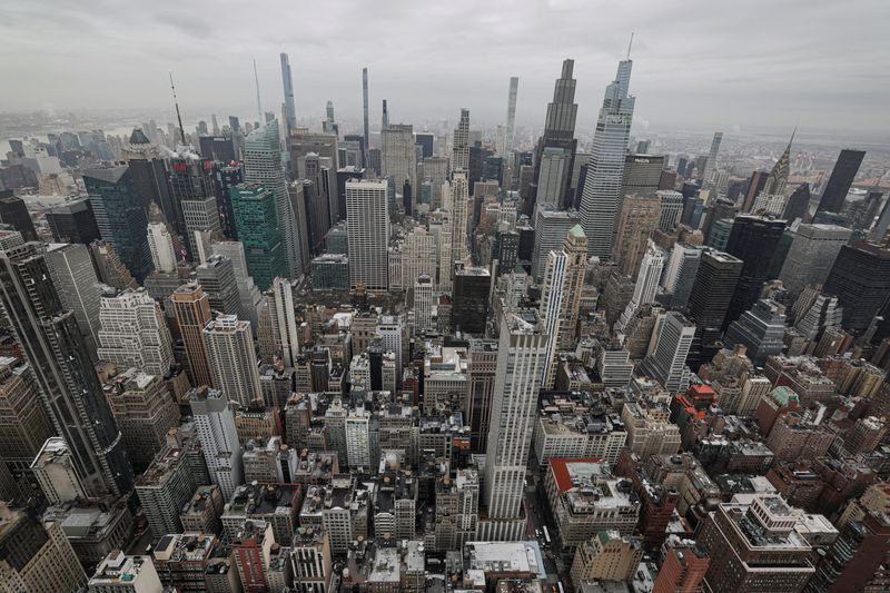 FILE PHOTO: The skyline of Manhattan as seen from the Empire State Building in New York City, U.S., March 3, 2026. REUTERS/Jeenah Moon/File Photo