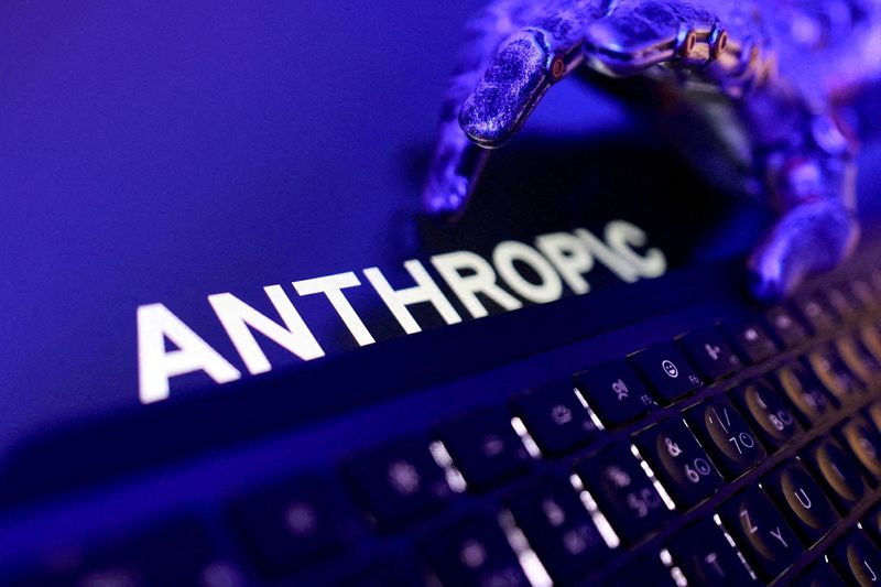 FILE PHOTO: Anthropic logo, a keyboard and a robotic hand in this illustration created on June 5, 2026. REUTERS/Dado Ruvic/Illustration/File Photo