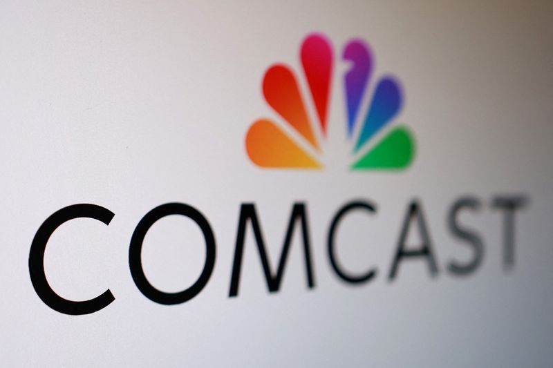 The Comcast logo appears in this illustration taken August 18, 2025. REUTERS/Dado Ruvic/Illustration