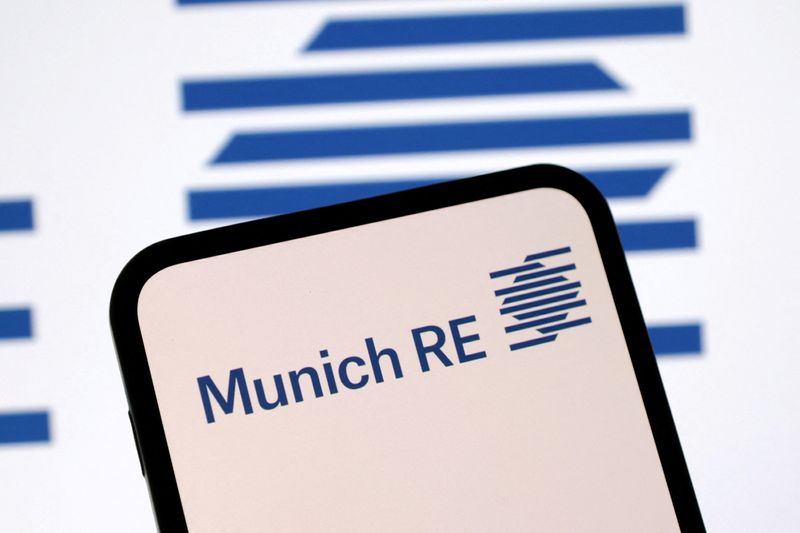Munich RE logo is seen in this illustration taken February 3, 2025. REUTERS/Dado Ruvic/Illustration