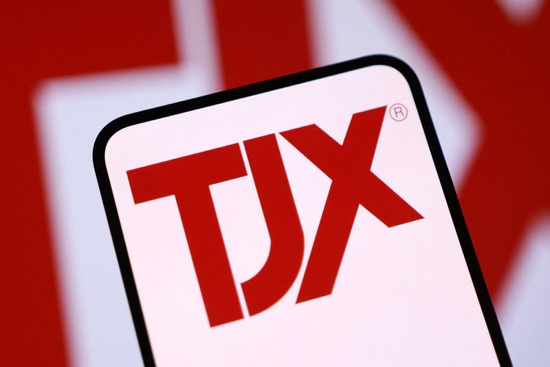 A TJX logo appears in this illustration taken August 18, 2025. REUTERS/Dado Ruvic/Illustration