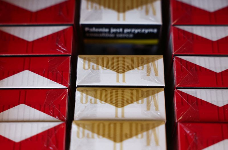 Packages of Marlboro cigarettes produced by Philip Morris International are seen at the grocery store in Warsaw, Poland May 29, 2024. REUTERS/Kacper Pempel