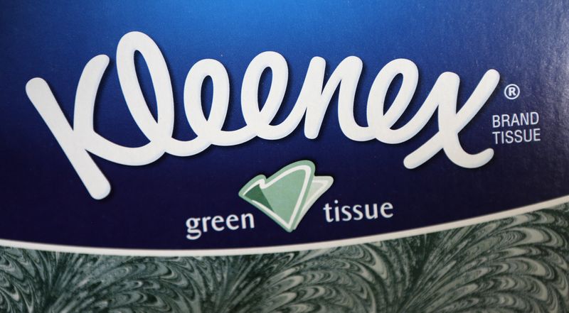 FILE PHOTO: A package of Kleenex brand tissue, made by Kimberly-Clark, is shown in Boca Raton, Florida October 22, 2013. REUTERS/Joe Skipper/File Photo