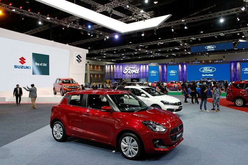 FILE PHOTO: Suzuki Swift is seen during the media day of the 41st Bangkok International Motor Show in Bangkok, Thailand July 14, 2020. REUTERS/Jorge Silva/ File Photo