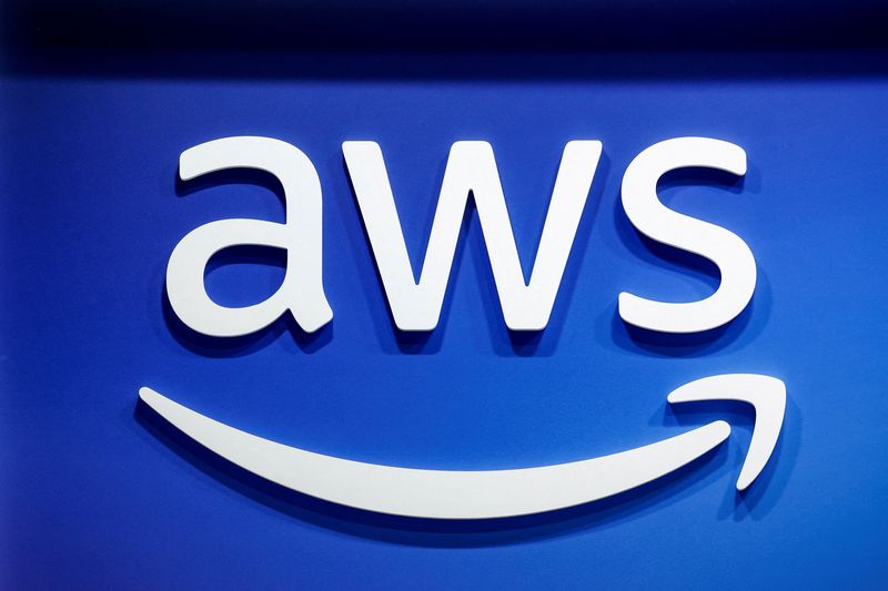 FILE PHOTO: A logo for Amazon Web Services (AWS) is seen during the KubeCon + CloudNativeCon Europe hosted by the Cloud Native Computing Foundation (CNCF) in Paris, France, March 20, 2024. REUTERS/Benoit Tessier/File Photo
