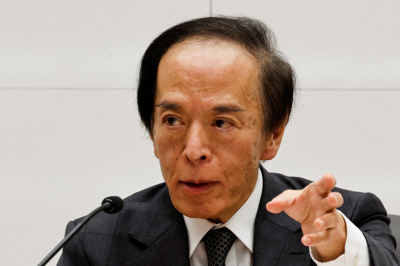 FILE PHOTO: Bank of Japan Governor Kazuo Ueda attends a press conference after a BOJ policy meeting in Tokyo, Japan, December 19, 2024. REUTERS/Kim Kyung-Hoon/File Photo