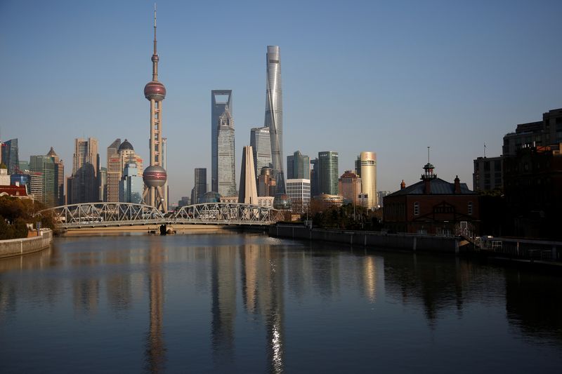 FILE PHOTO: A general view of Shanghai's financial district of Pudong is seen in Shanghai, China March 14, 2017. REUTERS/Aly Song/File Photo