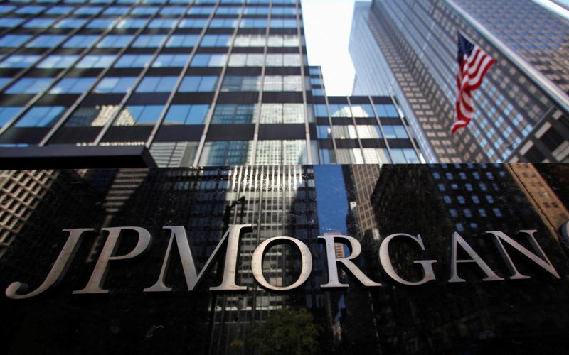 FILE PHOTO: A sign outside the headquarters of JP Morgan Chase & Co in New York, September 19, 2013.    REUTERS/Mike Segar/File Photo