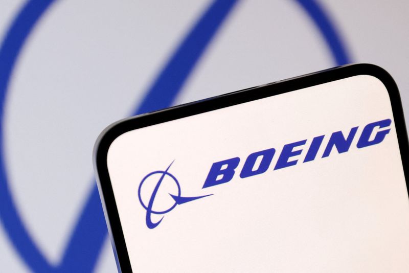Boeing logo is seen in this illustration taken July 26, 2025. REUTERS/Dado Ruvic/Illustration/File Photo