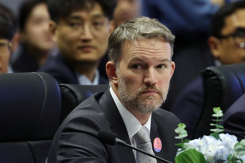 U.S. Trade Representative Jamieson Greer attends the opening ceremony of APEC Ministers Responsible for Trade Meeting at International Convention Center in Seogwipo on Jeju island, South Korea, May 15, 2025. REUTERS/Kim Hong-Ji