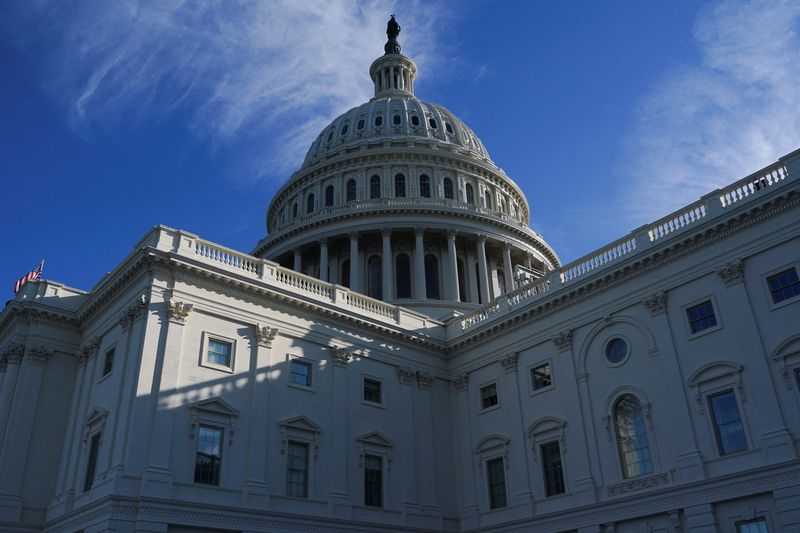 The U.S. Capitol building on the first day of a partial government shutdown in Washington, D.C., U.S., October 1, 2025. REUTERS/Nathan Howard
