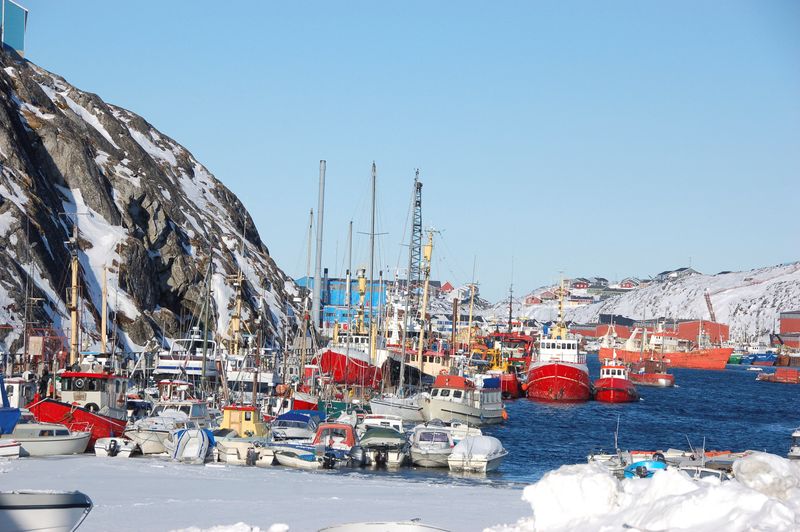 FILE PHOTO: A general view of the port in Nuuk March 8, 2013./File Photo