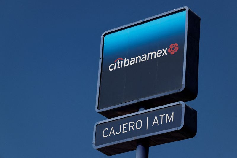 The logo of Citibanamex bank is pictured in Mexico City, Mexico, December 2, 2024. REUTERS/Raquel Cunha