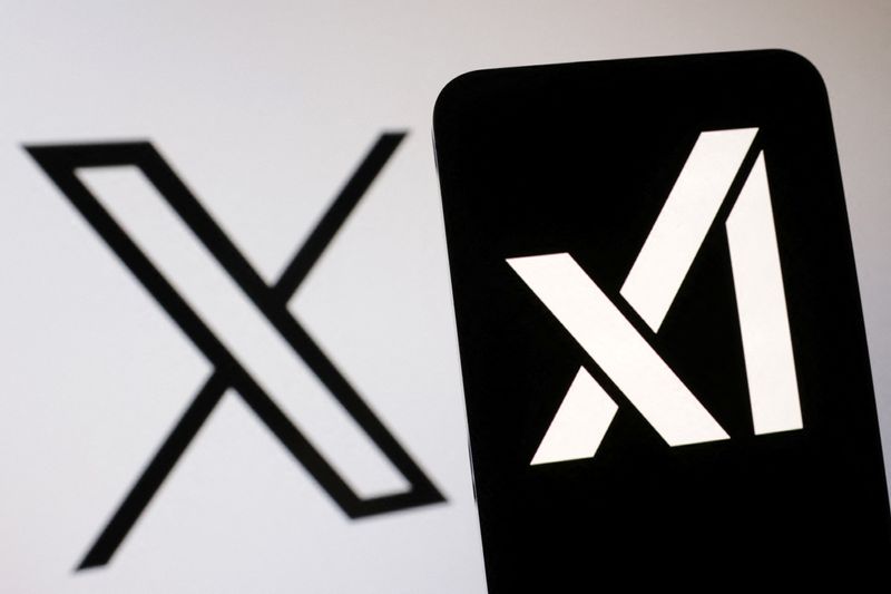 xAI and X logos are seen in this illustration taken, March 28, 2025. REUTERS/Dado Ruvic/Illustration