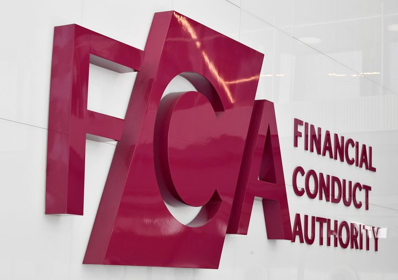 Financial Conduct Authority's (FCA), the Britain's financial regulatory body, signage is seen at their head offices in London, Britain March 10, 2022. REUTERS/Toby Melville