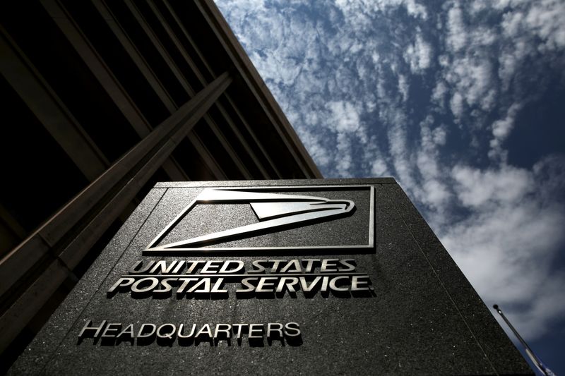 The United States Postal Service (USPS) headquarters building is seen in downtown Washington D.C., U.S. August 19, 2020. REUTERS/Carlos Barria