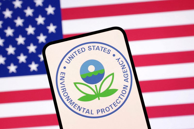 United States Environmental Protection Agency logo and U.S. flag are seen in this illustration taken April 23, 2025. REUTERS/Dado Ruvic/Illustration