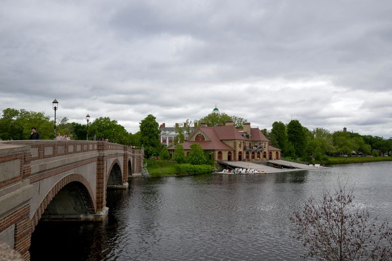 FILE PHOTO: A view of the Weld Boat House on the campus of Harvard University in Cambridge, Massachusetts, U.S., May 23, 2025.   REUTERS/Faith Ninivaggi/File Photo