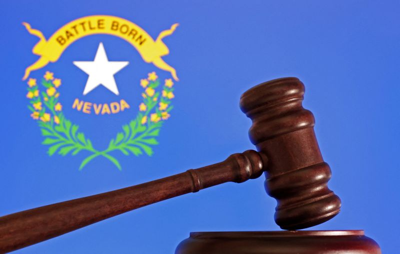 The flag of the U.S. state Nevada is seen in this illustration taken, August 21, 2024. REUTERS/Dado Ruvic/Illustration