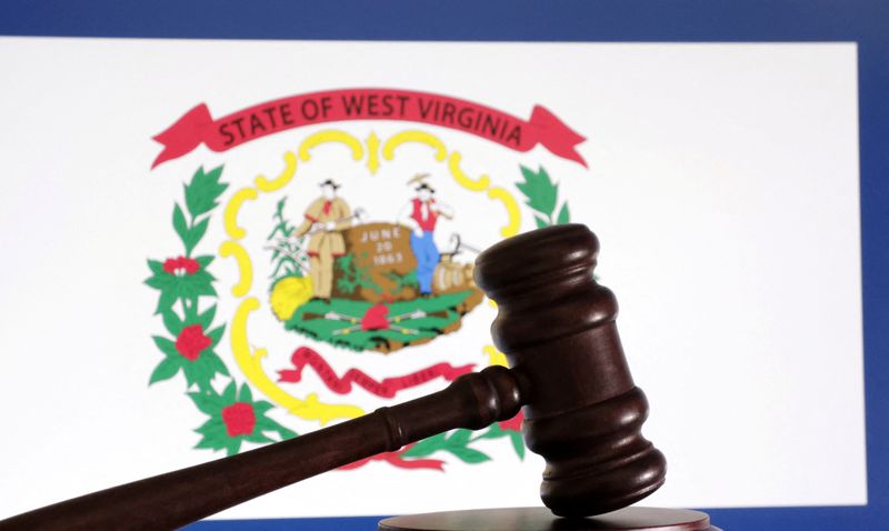 The flag of the U.S. state West Virginia is seen in this illustration taken, August 21, 2024. REUTERS/Dado Ruvic/Illustration