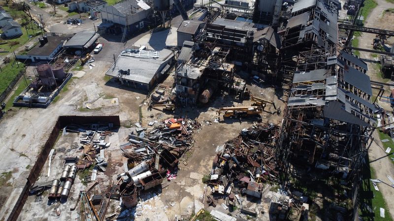 A drone view of the damage at Appleton Estate plant in the aftermath of Hurricane Melissa in Siloah, Westmoreland, Jamaica, November 4, 2025. REUTERS/Raquel Cunha