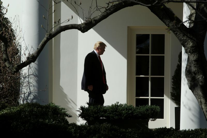 U.S. President Donald Trump walks to the Oval Office of the White House in Washington, U.S., February 24, 2017. REUTERS/Yuri Gripas