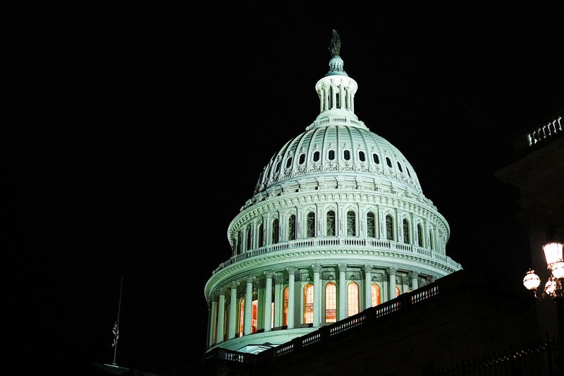The U.S. Capitol on the 40th day of the partial government shutdown, in Washington, D.C., U.S., November 9, 2025. REUTERS/Aaron Schwartz
