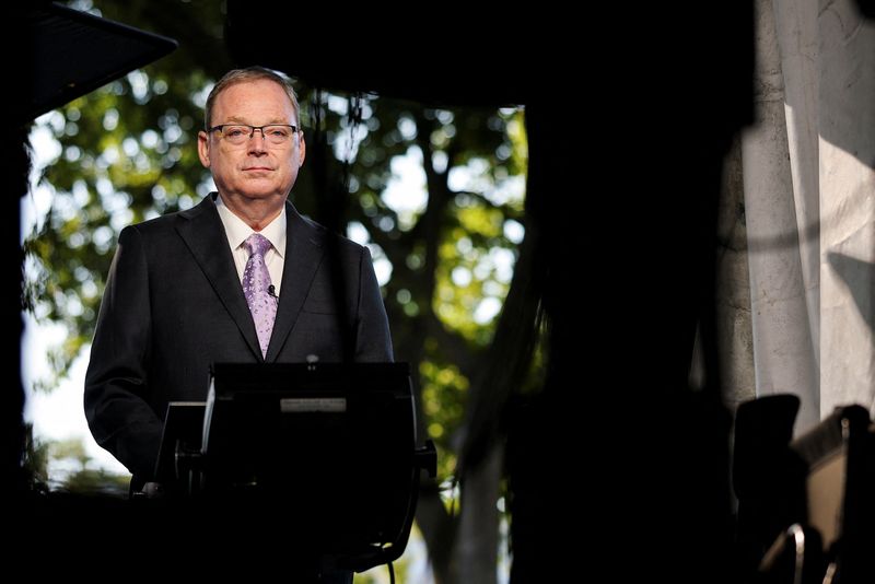 White House National Economic Adviser Kevin Hassett prepares to give a live television interview at the White House in Washington, D.C., U.S., August 4, 2025. REUTERS/Jonathan Ernst