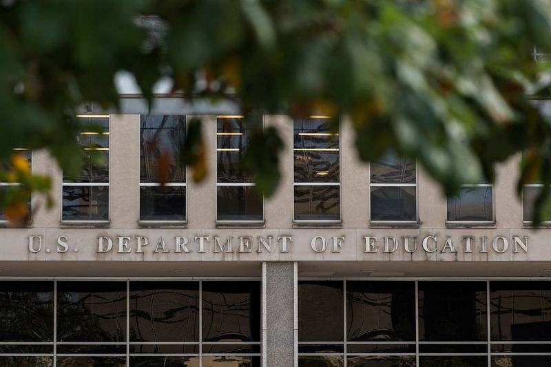 FILE PHOTO: The U.S. Department of Education building, weeks into the continuing U.S. government shutdown, in Washington, D.C., U.S., October 21, 2025. REUTERS/Kylie Cooper/File Photo