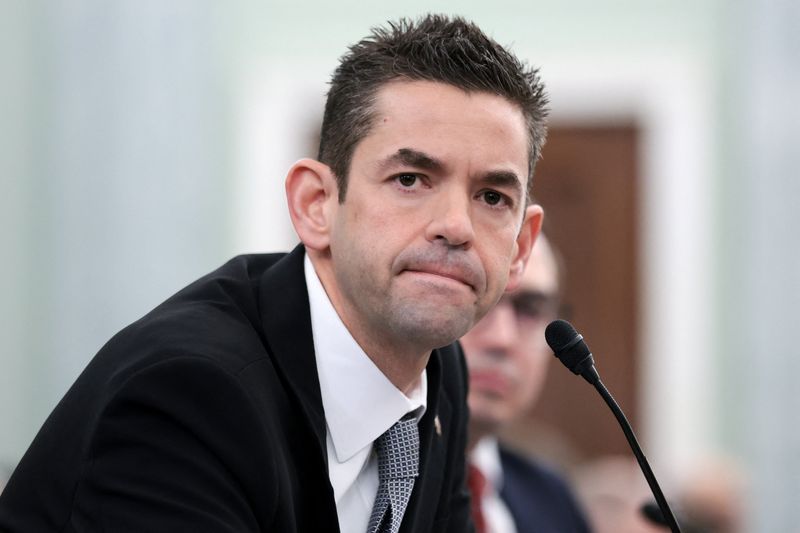 Jared Isaacman, U.S. President Donald Trump's nominee to be administrator of the National Aeronautics and Space Administration (NASA), testifies during a Senate Commerce, Science, and Transportation confirmation hearing on Capitol Hill in Washington, D.C., U.S., December 3, 2025. REUTERS/Jonathan Ernst