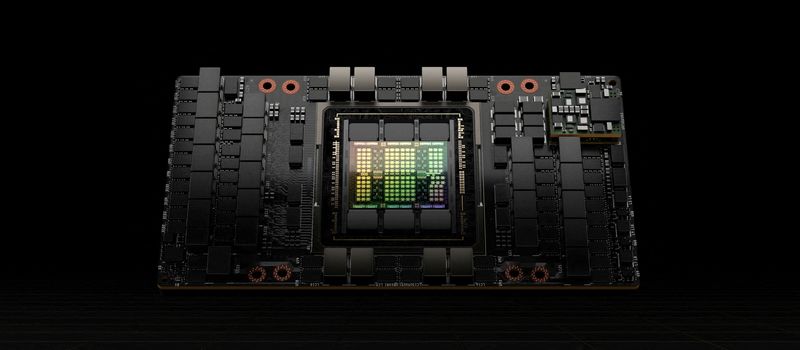 H100, Nvidia's GPU optimized to handle large artificial intelligence models used to create text, computer code, images, video or audio is seen in this photo, Santa Clara, CA, U.S., September 2022. NVIDIA/Handout via REUTERS