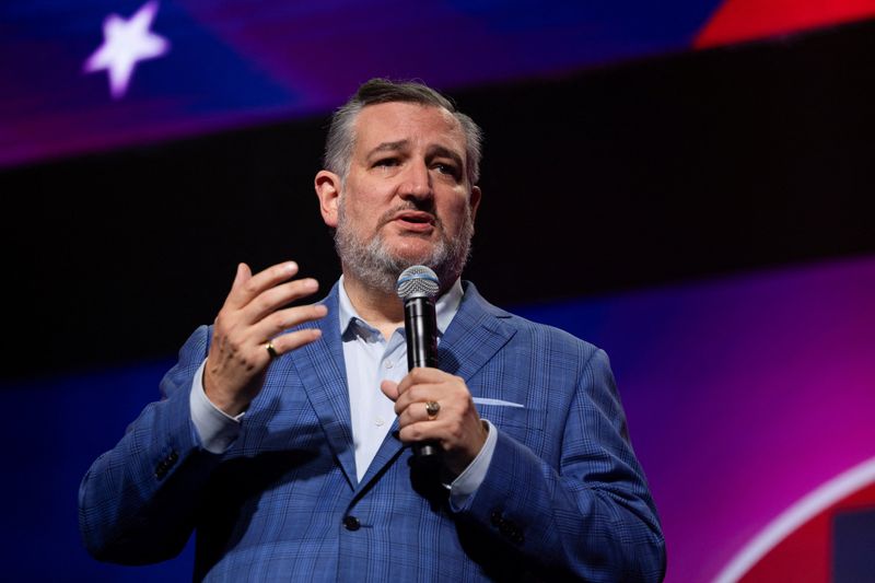 U.S. Senator Ted Cruz (R-TX) speaks at the Texas Youth Summit in Houston, Texas, U.S., September 19, 2025.   REUTERS/Antranik Tavitian