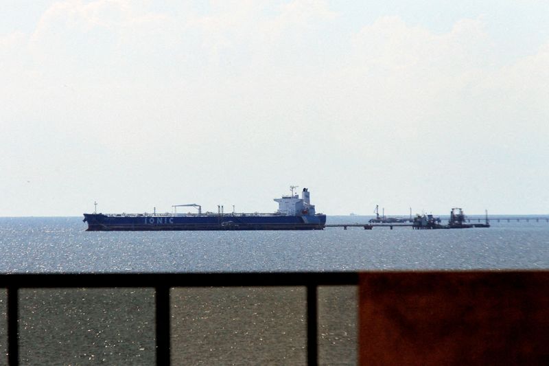 FILE PHOTO: Chevron-chartered oil tanker Ionic Anax is seen near the Bajo Grande port in Venezuela's lake Maracaibo after loading for export, in San Francisco, Zulia State, Venezuela December 13, 2025. REUTERS/Isaac Urrutia/File Photo