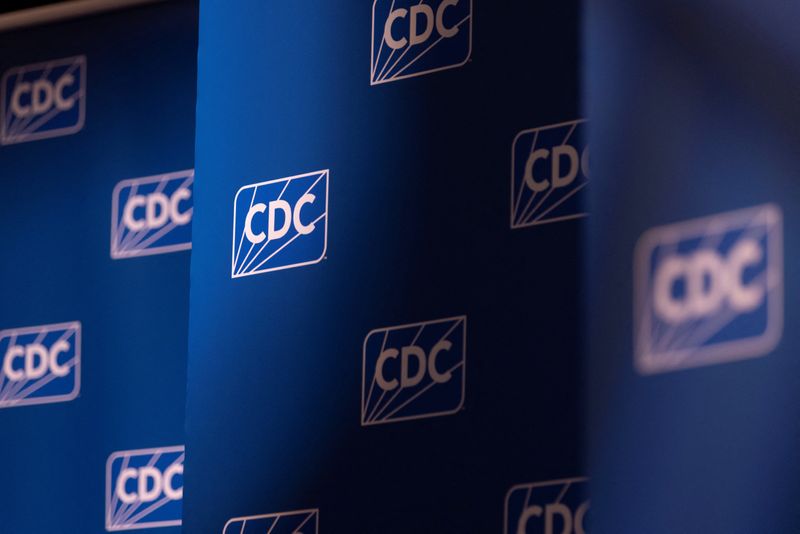 A Centers for Disease Control and Prevention sign is displayed during an Advisory Committee on Immunization Practices (ACIP) meeting at the Centers for Disease Control and Prevention in Atlanta, Georgia, U.S., December 4, 2025.  REUTERS/Alyssa Pointer/File Photo