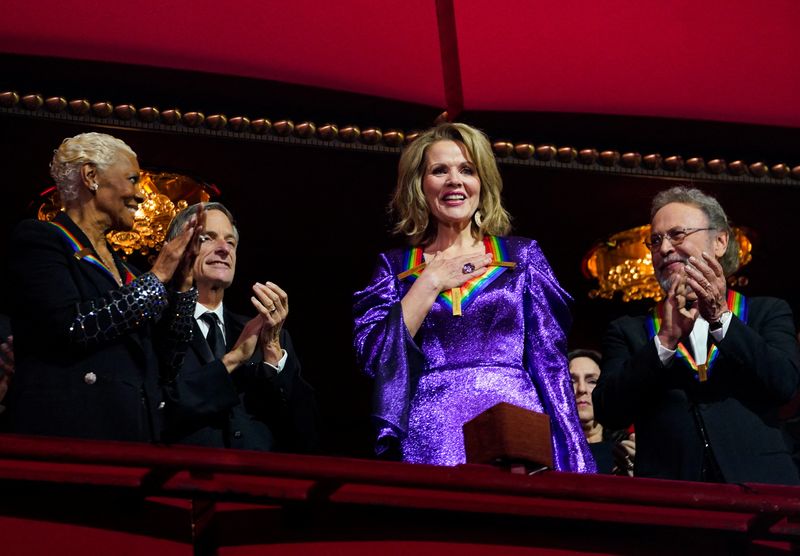 Dionne Warwick, Renee Fleming and Billy Crystal react as they attend the 46th Kennedy Center Honors gala, at the Kennedy Center in Washington, U.S. December 3, 2023. REUTERS/Nathan Howard